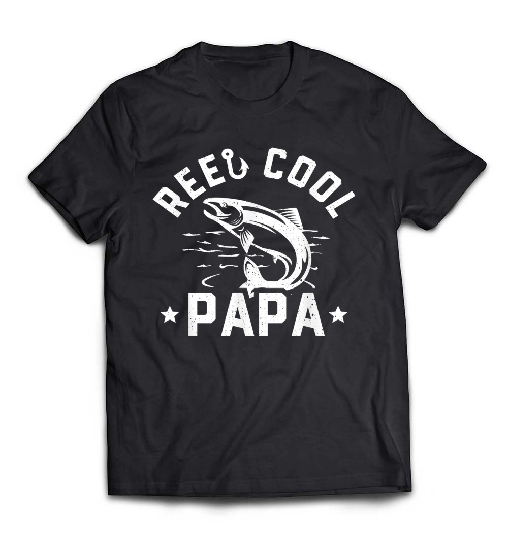 Men’s Reel Cool Papa Shirt: A Funny Fishing Father’s Day T-Shirt Gift